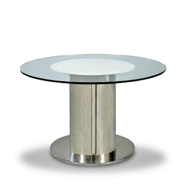 Vintage Collection; 1960's Glass and Chrome Dining Table, 'Cidonio' by Antonia Astori