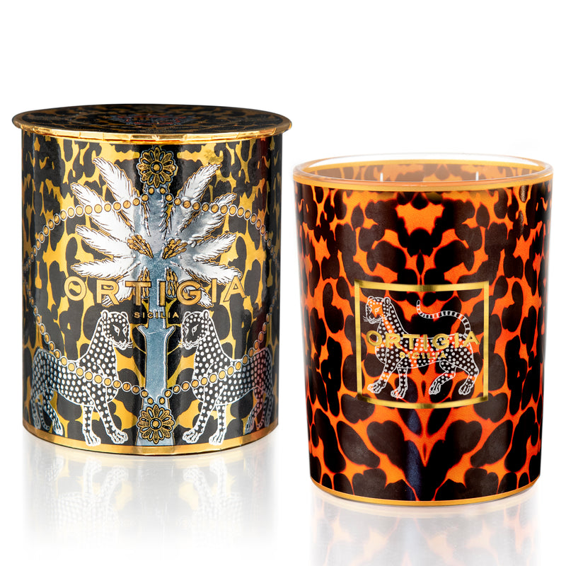 Ambra Nera Decorated Candle large