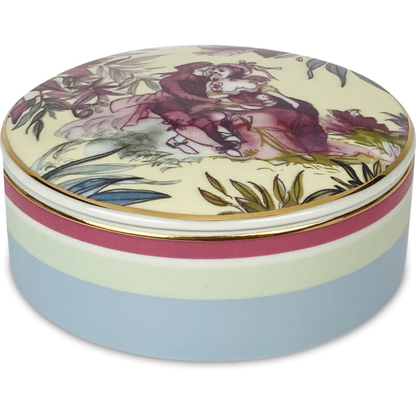 Firenze Collection; Box in Porcelain (round)