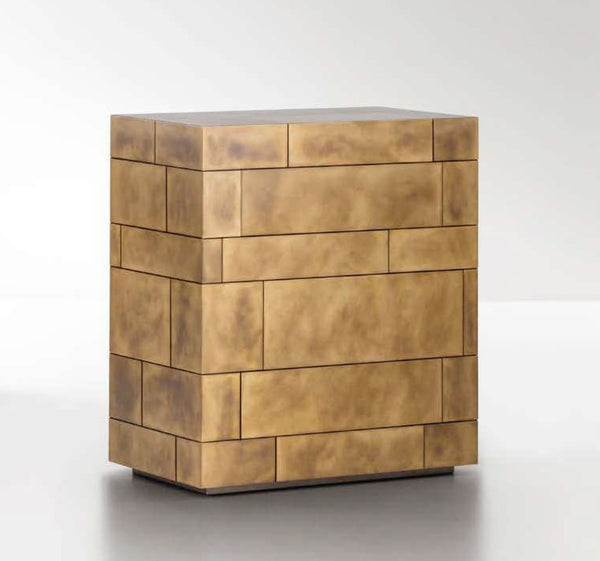 Chest of Drawers/Cabinet CELATO 80. Finish in Delabre' Brass