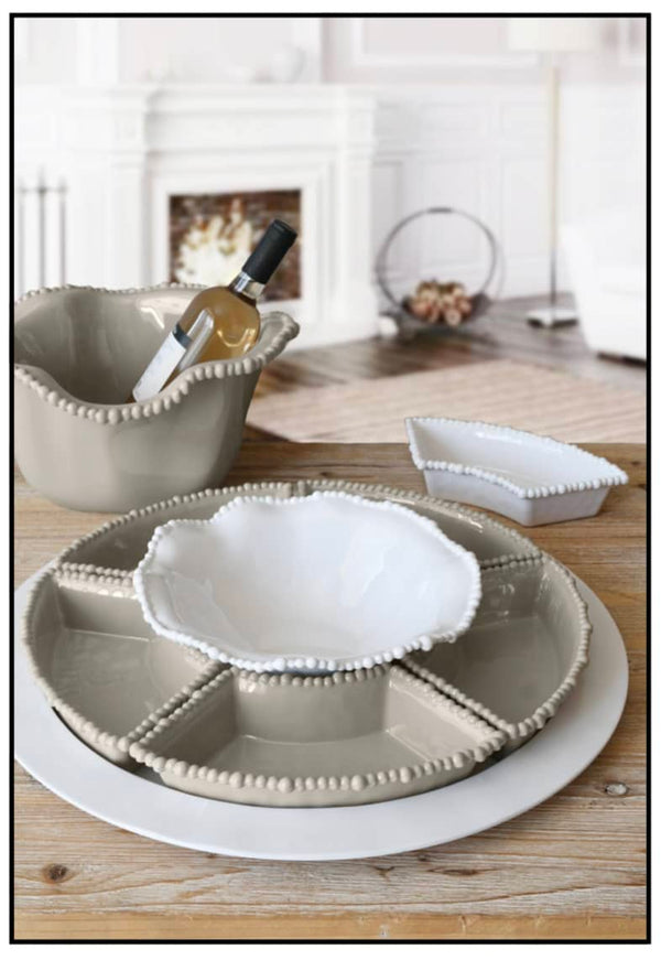 Joke Collection; Appetizer 5 Piece Dishes in Melamine, Taupe