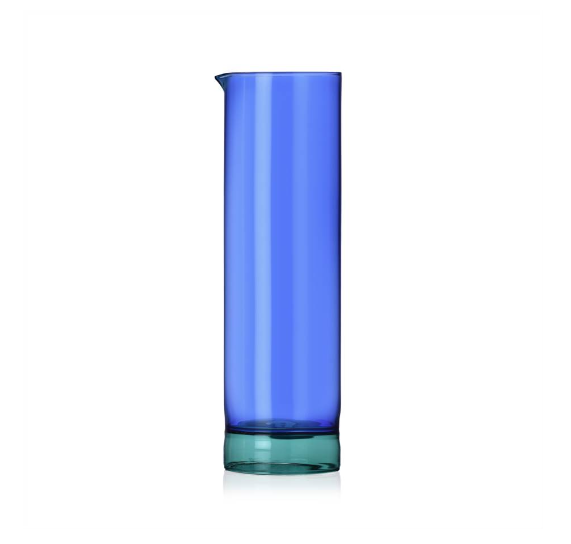 Bamboo Groove Collection; Jug petrol-light blue -
