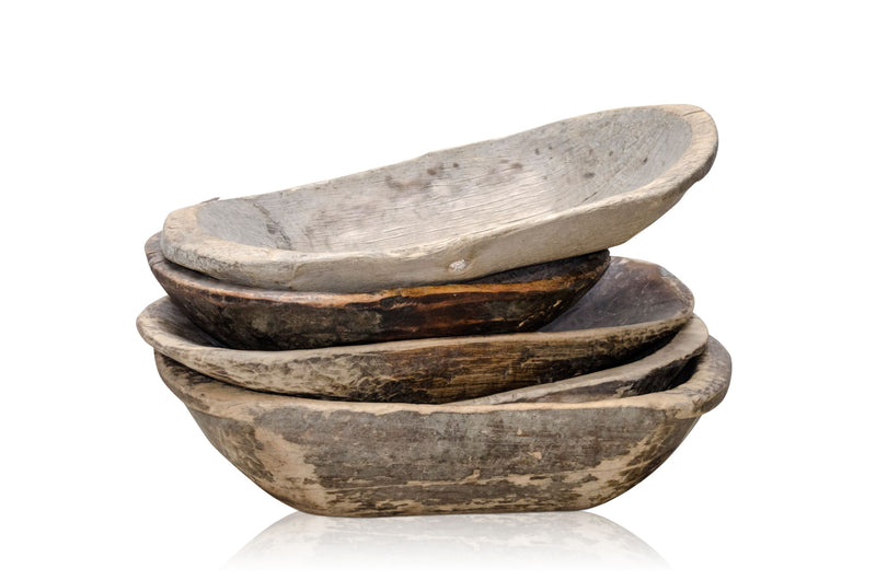 Antique wooden dough bowl