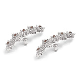Rhodium Bar Earrings -Collection Allegories