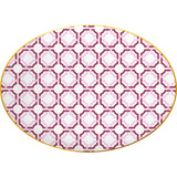 Firenze Collection; Serving Plate in Porcelain - Pink Geo