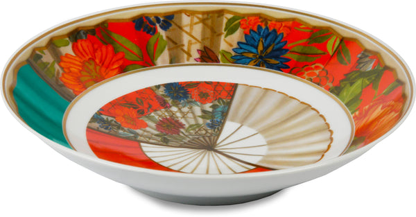 Ventagli Collection; Soup Plate in Porcelain
