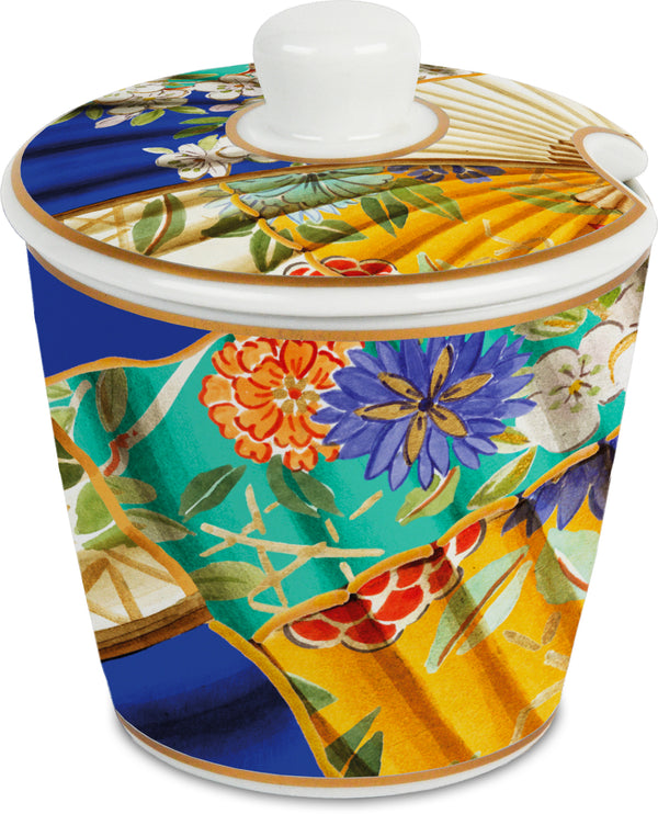 Ventagli Collection; Sugar Bowl in Porcelain