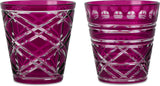 Engraved Tumblers in Burgundy (set of 2) - Optical Collection