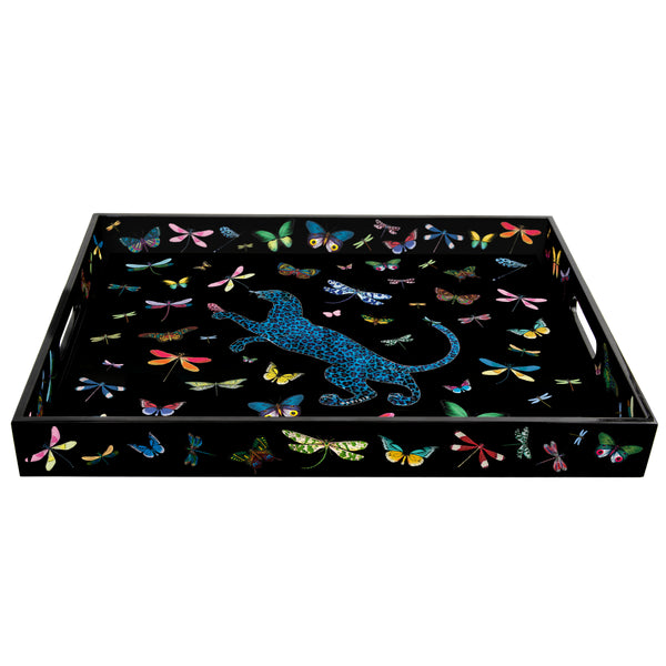 Tray: Rectangular Tray with Dragonflies