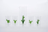 Water Glasses; Cactus set of 4