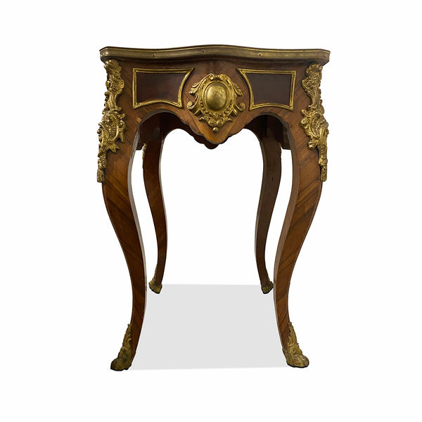 French Louis XV Style Ormolu-Mounted, Wooden Table