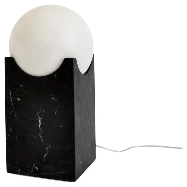 Lamp; Eclipse Lamp in White Marble (small)