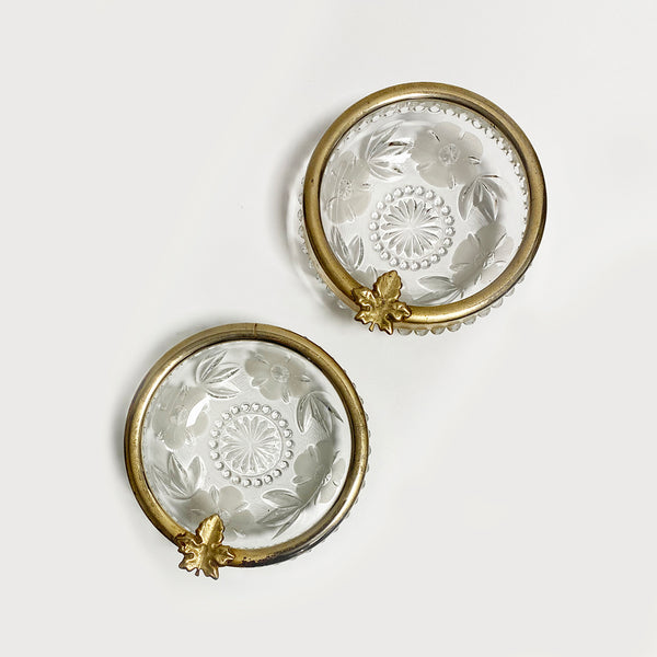 Vintage Collection; Glass Ashtrays (pair)