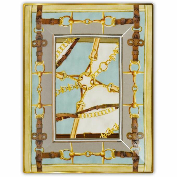 Horses Collection; Gift Plate in Porcelain, Rectangular