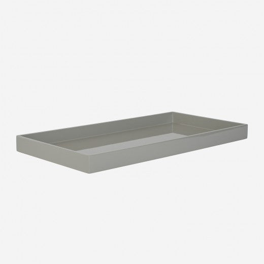 Lacquer tray 50x25 cool grey