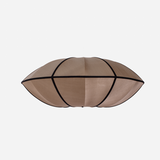Lampshade; Raw Silk, Rosebrown/Black UFO - 70x27 cm