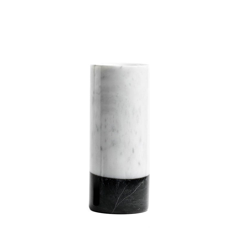 Marble Cylindrical two toned Vase