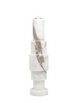 Carrara Marble Candle Holder - white