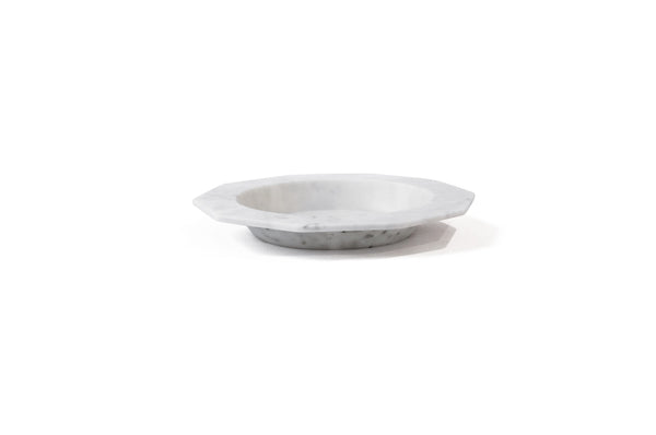 White Marble Soup Plate