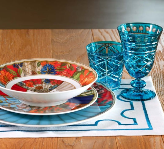 Ventagli Collection; Dinner Plate in Porcelain