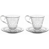 Baroque & Rock Collection; Set of 2 Coffee Cup & Saucer in Acrylic (Set of 2 )