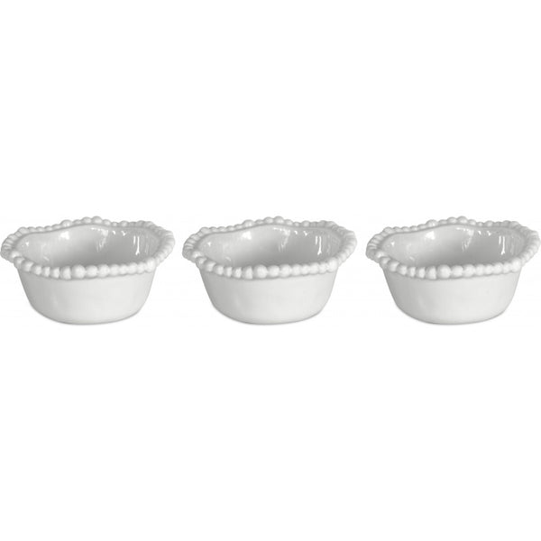 Set of 3 Bowls - White Melamine - Joke Collection