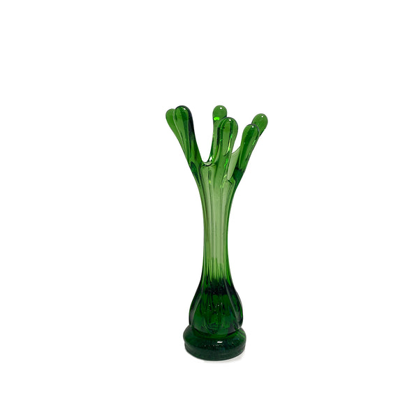 Vintage Green Glass Vase