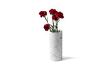 Carrara marble cylindrical vase